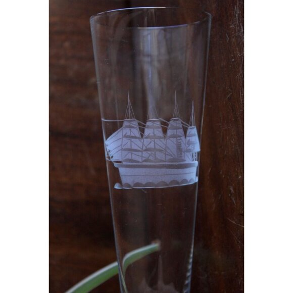 Toscany nautical ship glasses, antique sailing boat beer glasses, vintage - Picture 6 of 9